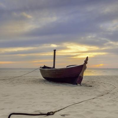 00025 Fischerboot Abenddmmerung