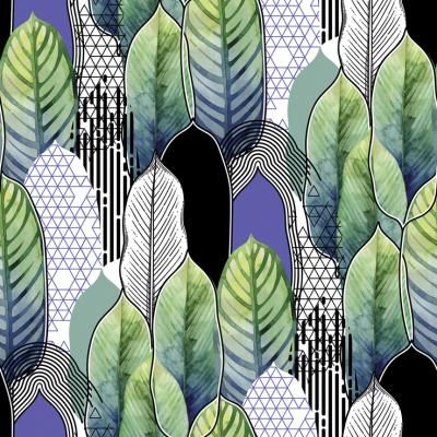 E018087 00 D Tapete Blätter Gross